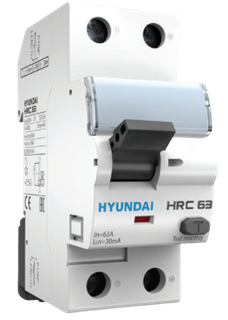 Picture of RCBO-1P+N-63A-6kA-100mA HUYNDAI (HRO63M1NG5)